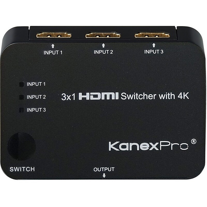 KanexPro 3x1 HDMI switcher with 4K support (SW-HD3X14K) image 1