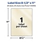 Avery Pearlized Ivory Rectangle Multipurpose Labels, 8.5" x 11", Ivory, 25/Pack (94269)~#|#~41C89E28-F2F2-4C1F-A5EB21E274BBC7DA_sc7