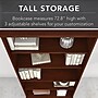 Bush Business Furniture Studio C 73"H 5-Shelf Bookcase with Doors, Hansen Cherry Laminated Wood (STC015HC)~#|#~41C9BBDE-B550-4BC1-8092358CABB16CEB_sc7
