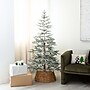 Nearly Natural 6-ft Pre-Lit Artificial Flocked Woodland Fir Christmas Tree with 150 Warm White LED Lights (T4792)~#|#~41D0B01E-68D5-4216-AF4A759154499479_sc7