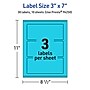 Avery Laser/Inkjet Multipurpose Rectangle Labels, 3" x 7", Bright Blue, 30/Pack (94250)~#|#~41DB6EA4-8197-41EB-91DFA648F38E79DF_sc7