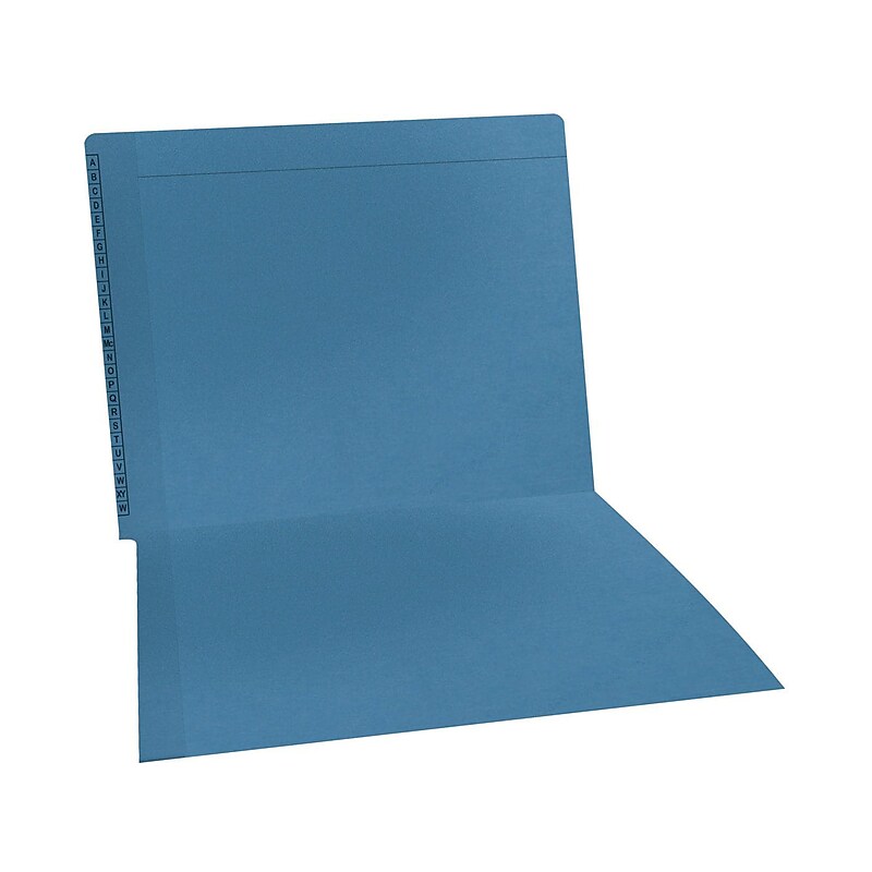 Medical Arts Press Kardex Match Reinforced End Tab File Folder, Straight Cut, Letter-Size, Blue, 100/Box (F1170-BLU) image 1