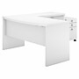 Bush Business Furniture Echo 60"W L Shaped Bow Front Desk with Mobile File Cabinet, Pure White (ECH007PW)~#|#~41E0F2FE-2968-4D94-B3AF55D8F80D6426_sc7