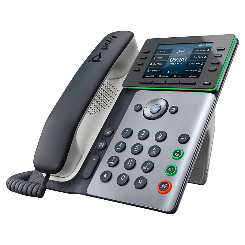 Poly Edge E320 32-Line VOIP Phone, White/Black (89B52AA) image 1