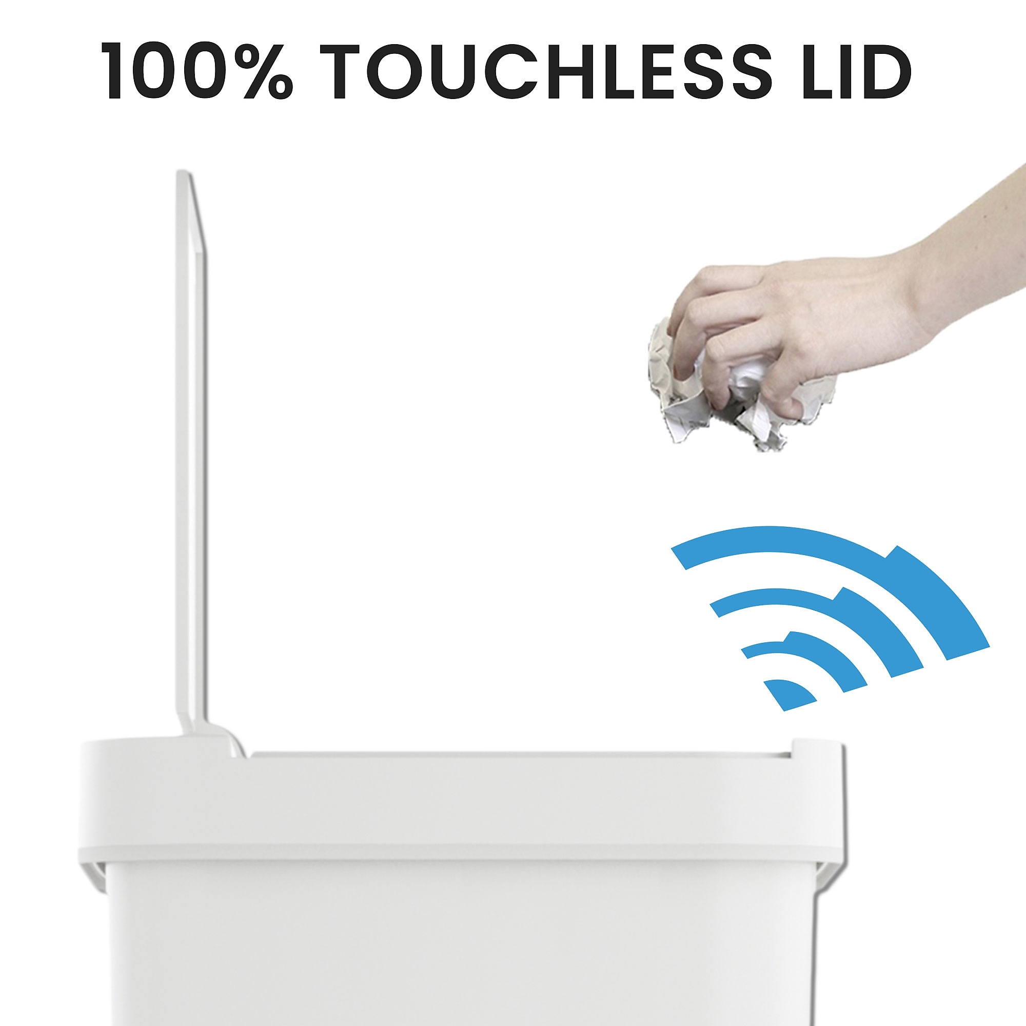 iTouchless Plastic Sensor Trash Can, 13.2 Gallon, White (SP13WW) Sansujyuku sansujyuku.com