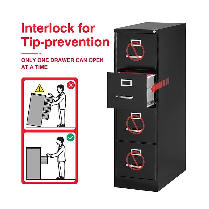 SAW１〜4スチールブック　未開封ブリキ看板 Staples Commercial 4-Drawer Vertical File Cabinet, Locking, Letter