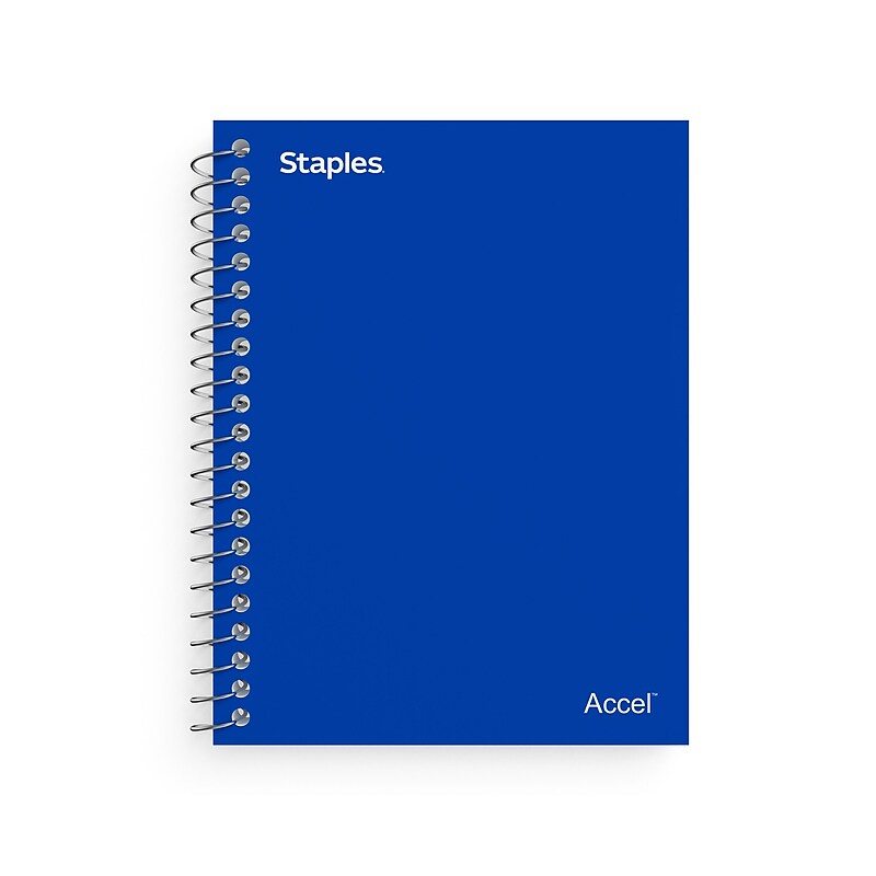 Staples Premium 1-Subject Notebook, 3.5" x 5.5", College Ruled, 200 Sheets, Blue (TR58289) image 1