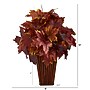 Nearly Natural 19" Autumn Maple Leaf Artificial Plant in Decorative Planter (P1548-BG)~#|#~41F76317-F00F-41AD-B5491CC8678630D5_sc7