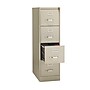 Hirsh Commercial 4-Drawer Vertical File Cabinet, Letter Size, Lockable, 52"H x 15"W x 26.5"D, Putty (14028)~#|#~41FB3E24-CA5B-4A9B-BF1A66BCBBE6C71E_sc7