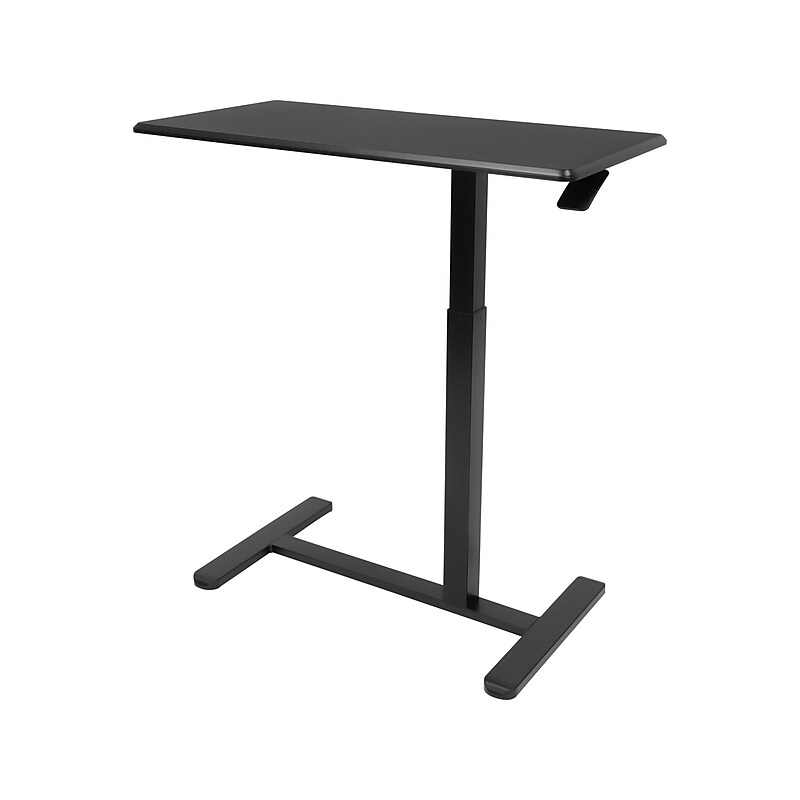 Mount-It! Height-Adjustable Overbed Desk, 26.3"-42.1"H, Black (MI-8040) image 1