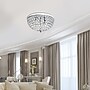 Elegant Designs Crystal 2 Light LED Flush Mount Ceiling Light, Chrome (FM1000-CHR)~#|#~41FCC0E6-D7AE-4304-80D97B587AB25B62_sc7