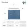 Viva Comfort 36.32'' H x 36" L Exam Room Medical Cabinet, 3-Drawers, Blueberry (902BASE36NSBL)~#|#~42015B8F-4416-494B-9B047DD3B857E1DD_sc7
