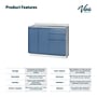 Viva Comfort 36.75'' H x 42" L Exam Room Medical Cabinet, 2-Doors, 3-Drawers, Blueberry (902BASE42NSBL)~#|#~4204DC79-2E61-42FA-BE2F6B9067545F92_sc7