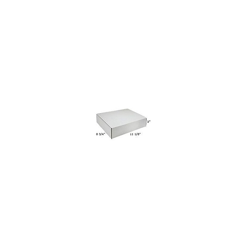 White Corrugated Mailers, 11-1/8" x 8-3/4" x 3", 50/Bundle image 1