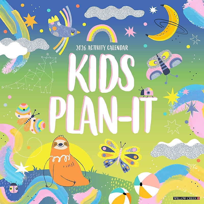 2026 Willow Creek Kid’s Plan It Calendar 12" x 12" Monthly Wall Calendar (51672) image 1