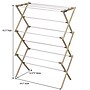 Household Essentials X‑Frame Clothes Drying Rack with Stabile Wood Frame, Natural (HH5146)~#|#~420F2264-9385-4BE1-9A0369BA063F5B96_sc7