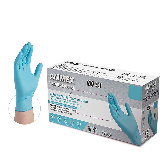 Ammex Professional Series Powder Free Nitrile Exam Gloves