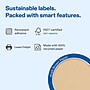 Avery Square Laser/Inkjet Multipurpose Labels, 2" x 2", Kraft Brown, 20 Labels/Sheet, 50 Sheets/Pack (19479311149)~#|#~42140E9D-9C1E-4DAB-B37EF9C0200F7E0C_sc7