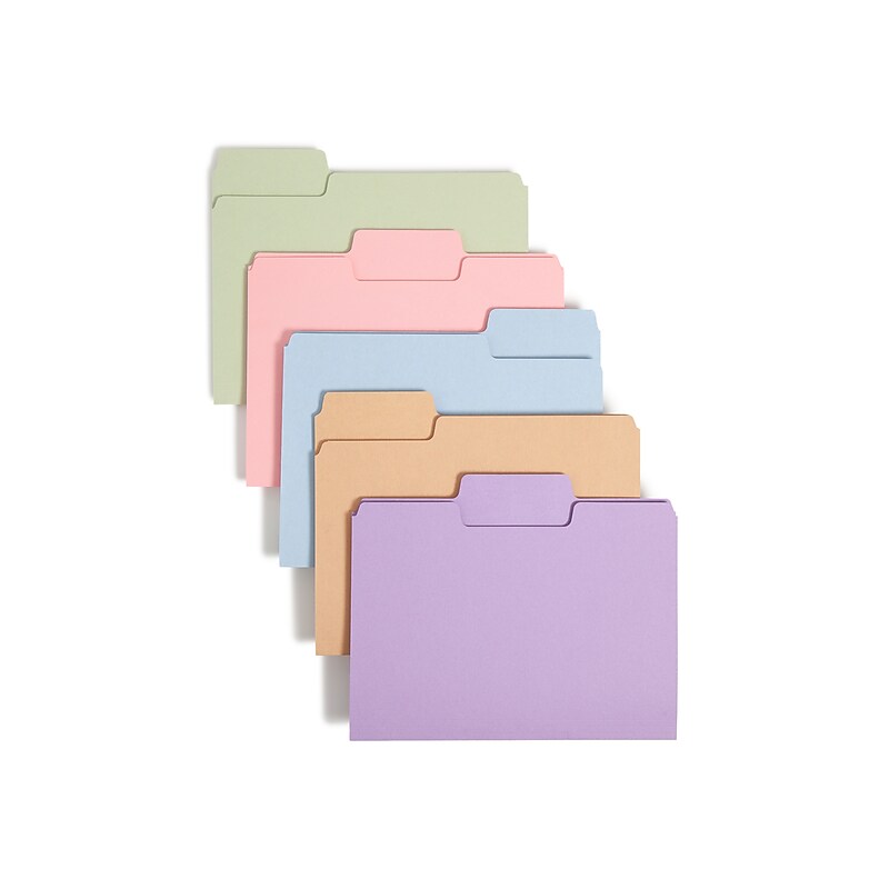 Smead SuperTab File Folders, 1/3 Cut, Letter Size, Multicolor, 100/Box (11961) image 1
