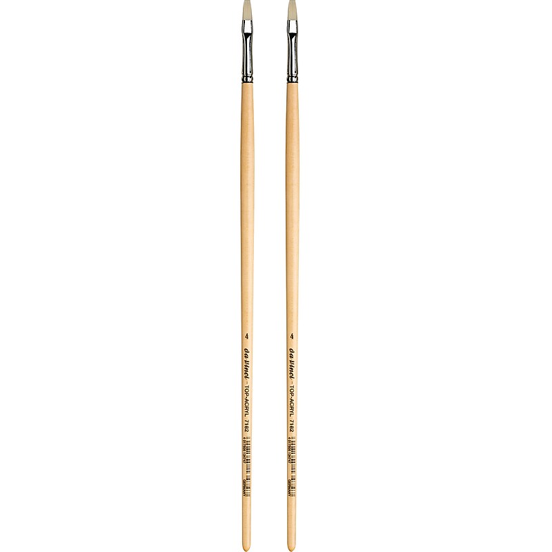 da Vinci TOP-ACRYL Oil and Acrylic Synthetic Bristle, Flat Brush, 2/Bundle (DVXVA71824-2) image 1
