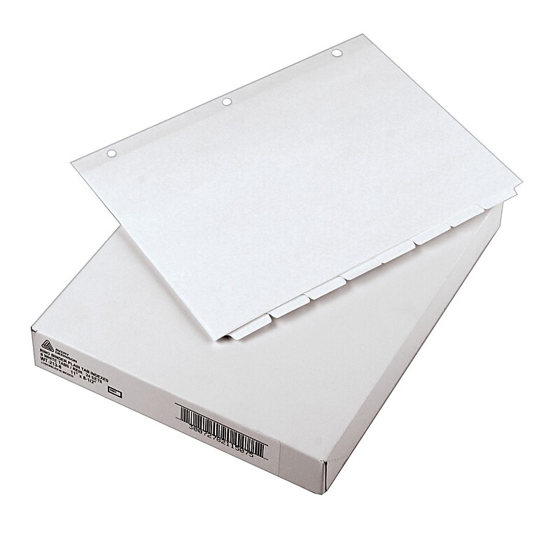 Avery Write & Erase Paper Dividers, 8 Tabs, White, 24 Sets/Box (11507) image 1