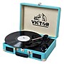 Victor Metro Dual-Bluetooth Belt-Drive Suitcase Turntable, Turquoise (VSRP-800-TQ)~#|#~421F9FAE-F314-4570-B5606C20F0A4753B_sc7