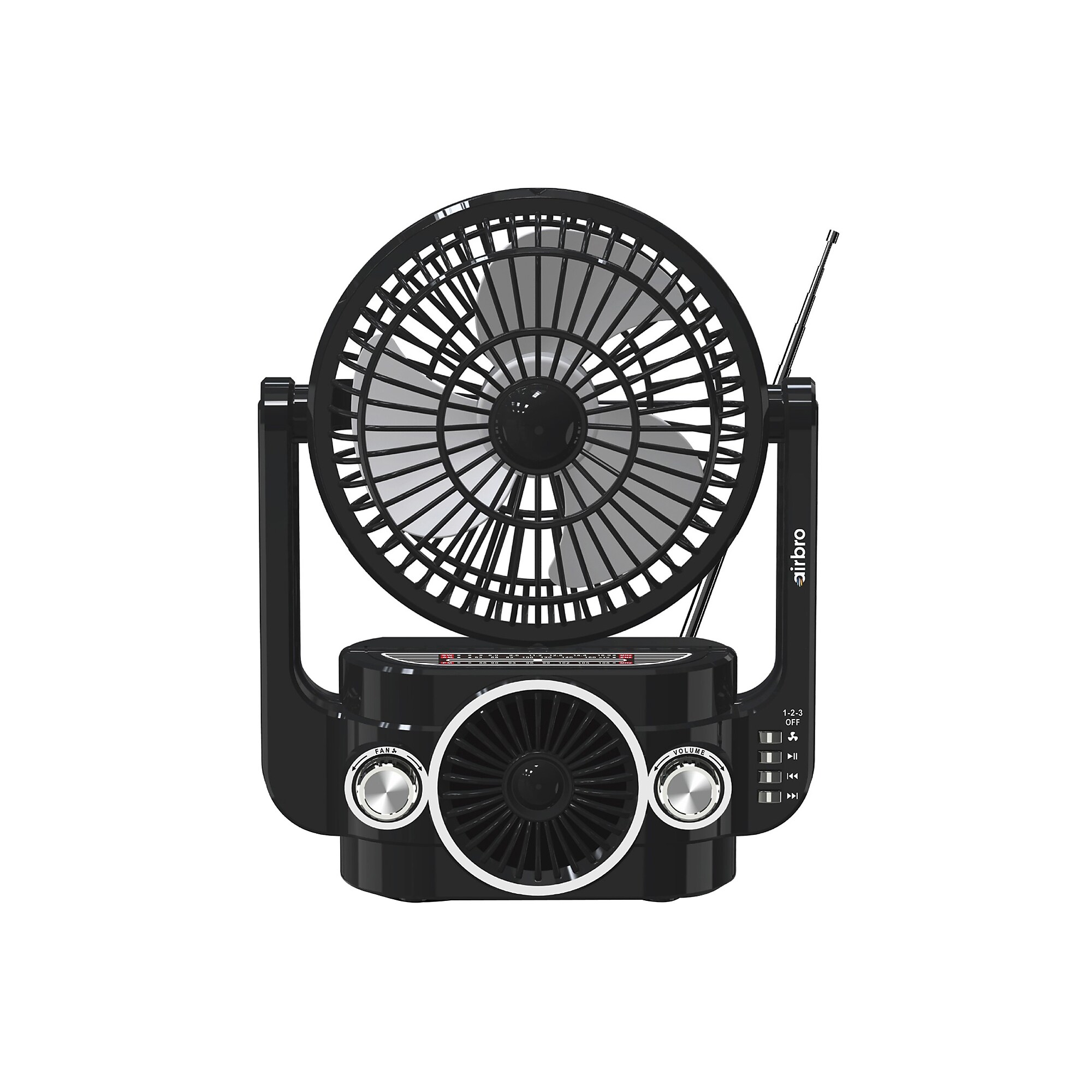 Airbro 3-inch 1-Speed Desk Fan, Black (GSDRFX20) Sansujyuku sansujyuku.com