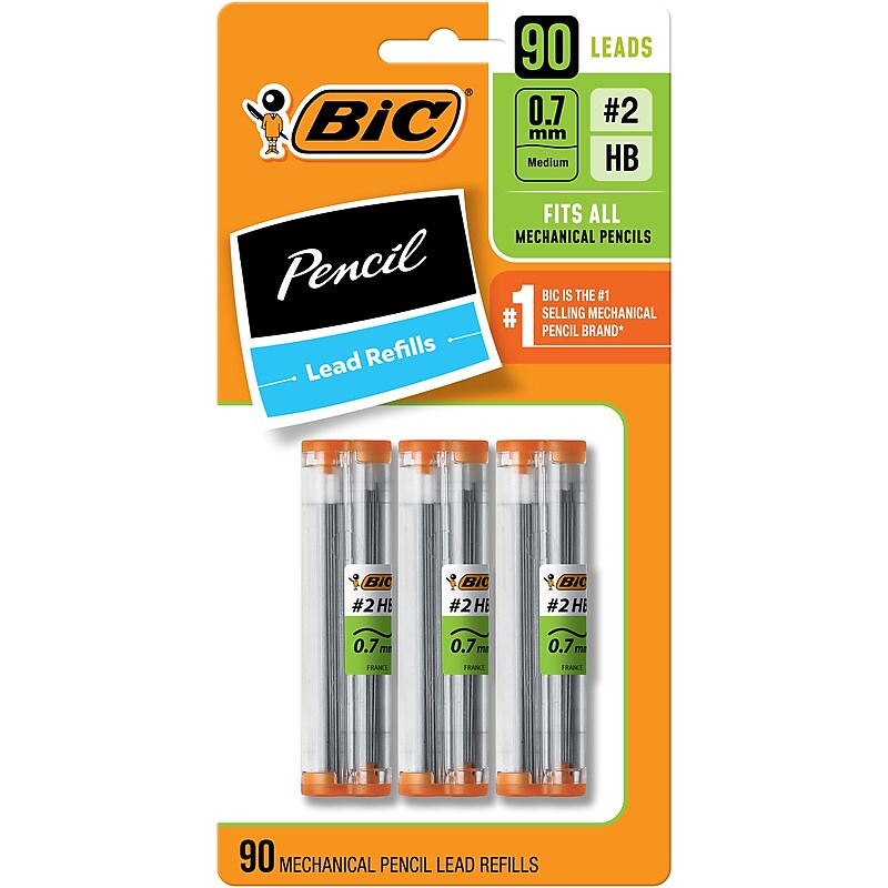 BIC Mechanical Pencil Refills, 0.7mm, #2, 90/Pack (L730RP3-BLK) image 1