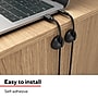 Staples TECH Cable Clips, Black, 16/Pack (ST62393)~#|#~4223708C-940B-413E-ACC55D2126BAC5B8_sc7