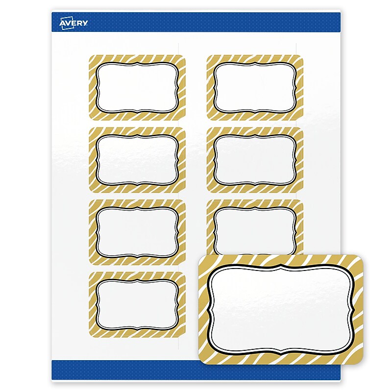 Avery Rectangle Laser/Inkjet Multipurpose Labels, 2" x 3", White, 80/Pack (19479370994) image 1
