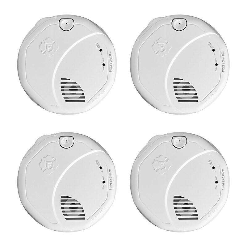 First Alert 2-in-1 Battery Powered Smoke and CO Alarm, 4/Pack (SMCO100) image 1