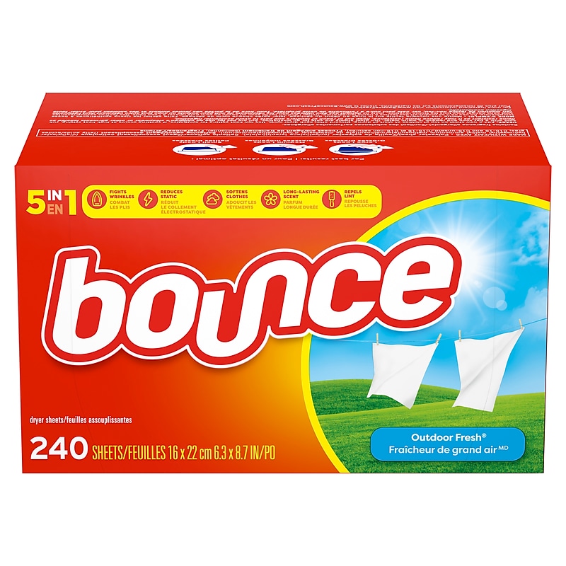 Bounce Outdoor Fresh Fabric Softener Dryer Sheets, 240 Sheets/Box (07312) image 1