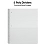 Staples Premium Poly 5-Subject Notebook, 8.5" x 11", College Ruled, 200 Sheets, Black (ST58317)~#|#~423080DF-D861-4ADD-8FBA7A5417870733_sc7