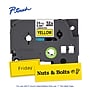 Brother P-touch Laminated Label Tape, 1" x 26.2', Black on Yellow (TZe651)~#|#~4231650B-947A-4A63-A6479650F5B75BF6_sc7