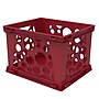 Storex Polypropylene/PP Mini Crate, 9" x 7.75" x 6", Red, 12/Pack (STX61593U12S)~#|#~4233F931-6C4F-4AB7-8AA075D21A844F38_sc7