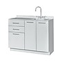 Viva Comfort 36" H x 42" W Medical Cabinet with Right Sink and 24" W Right Side Desk, 2 Doors, 3 Drawers Gray (90242-RS-GRY-AO)~#|#~42354603-A166-4332-BCC22DF0356D5DD9_sc7