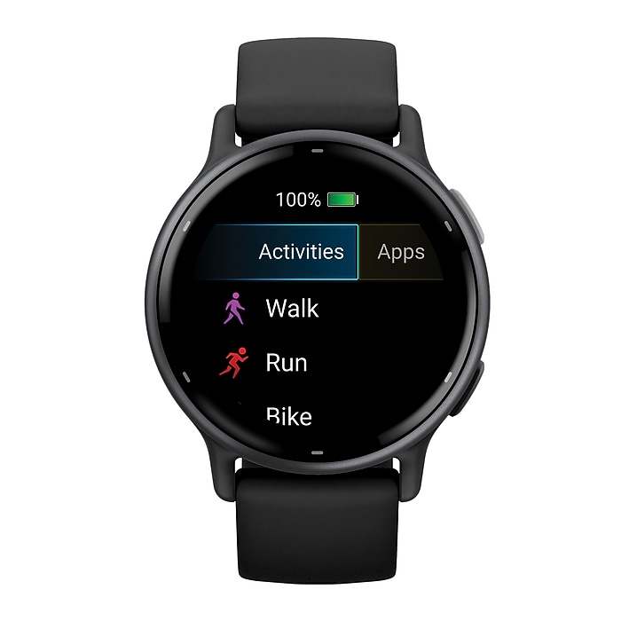 Garmin vívoactive 5 Smartwatch, GPS, 42.2mm, Black Silicone Band 