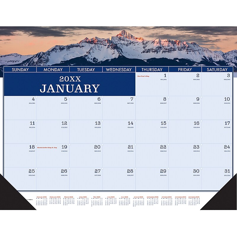 2026 House of Doolittle Americana 22" x 17" Monthly Desk Pad Calendar (141-26) image 1