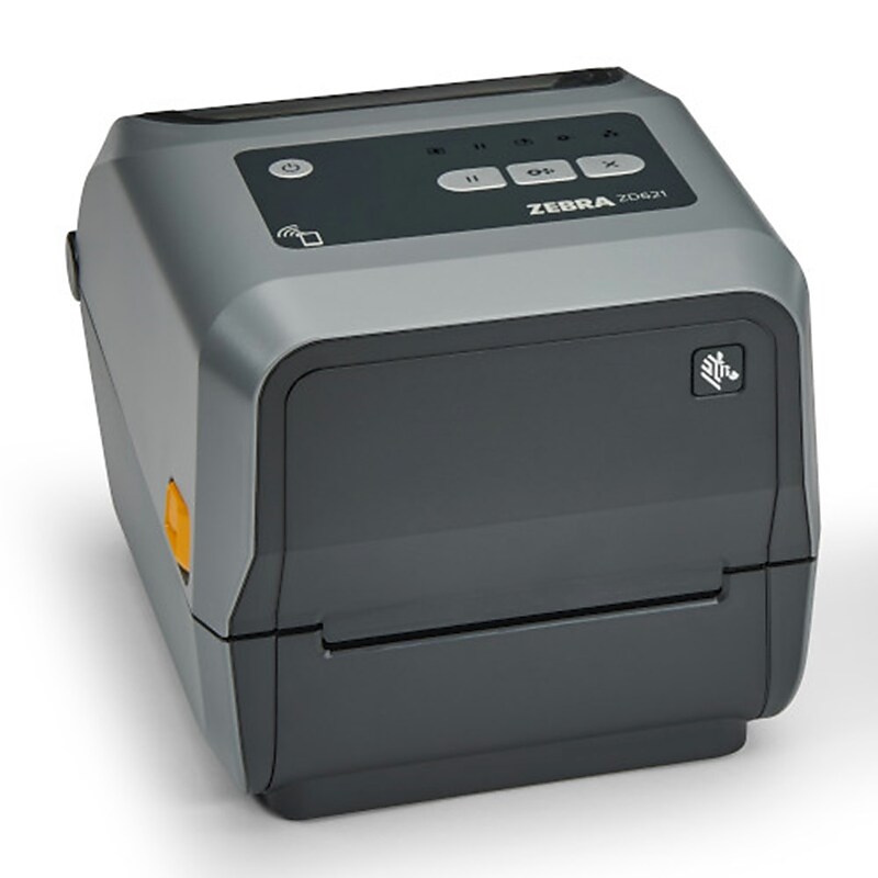 Zebra ZD6A042-301R01EZ Thermal Transfer Desktop Label Printer, USB/Ethernet/Wi-Fi/Bluetooth, Gray image 1