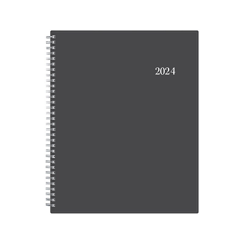 2024 Blue Sky Passages 8.5" x 11" Weekly & Monthly Planner, Charcoal Gray (100008-24) image 1