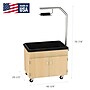 Diversified Woodcrafts Hydroponics Growing Center Table, Maple/Silver (HGCMS)~#|#~423F5A7F-881A-440E-A1ABCF6567F6FC9F_sc7
