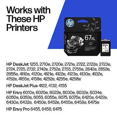 HP 67XL Black High Yield Ink Cartridge, Prints Up to 240 Pages (3YM57AN#140) Sansujyuku sansujyuku.com
