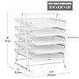 Mind Reader 5-Tier Stackable Paper Desk Tray Organizer, Metal, White (5TPAPER-WHT)~#|#~4242BAAB-D567-4CCB-914E203675B24F65_sc7