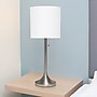 Creekwood Home Modern Glam 21.25" LED Table Lamp, Brushed Nickel/White (CWT-1006-BW)~#|#~4244B93D-86DC-499B-8374A4B41879CCC6_sc7