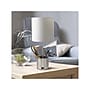 Simple Designs Table Lamp, Brushed Nickel/White (LT1085-BSN)~#|#~42462D6A-7A52-4A5B-AAF91D512E92248D_sc7