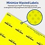 Avery Round Laser/Inkjet Multipurpose Labels, 1-5/8" Dia, Neon Yellow (400/Pack)~#|#~42468776-0444-4EC4-B9F79423BD7AD1CA_sc7