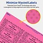 Avery Laser/Inkjet Rectangle Multipurpose Labels, 1.25" x 3.75", Bright Pink, 480/Pack (94228)~#|#~4248A800-4B9A-401A-B2D3B8184BF04B09_sc7