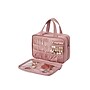 BAGSMART SpaceSaver Puffy 11" Polyester Toiletry Bag, Water Resistant, Dark Pink (BM0108061AS448)~#|#~424A0BCE-F199-49BD-9F6F1AB480A7B766_sc7