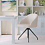 Martha Stewart Sora Velvet Swivel Task Chair, White/Oil Rubbed Bronze (CH222119WHBK)~#|#~424C57A1-1ABB-4914-B076B0C15D284E2A_sc7