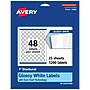 Avery Laser/Inkjet StarburstMultipurpose Labels, 1"  Dia, Glossy White, 1200/Pack (94606)~#|#~424D2026-FDE2-4945-B360F1F511E0670C_sc7